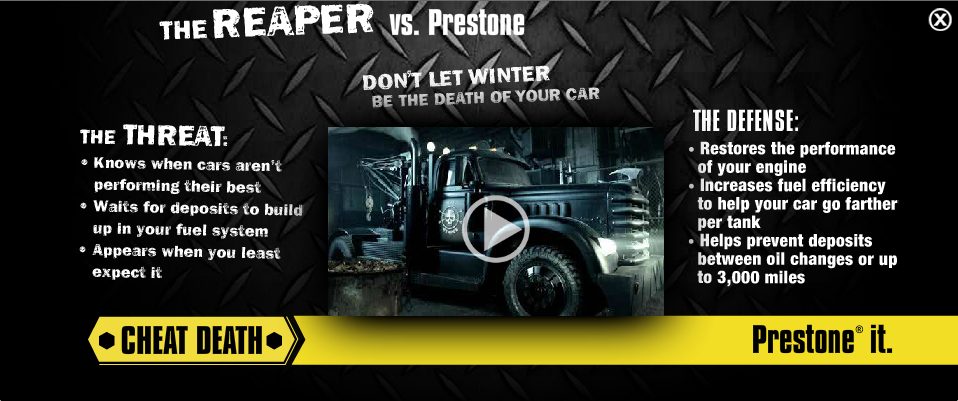 Prestone – Rich Media Video Pushdown